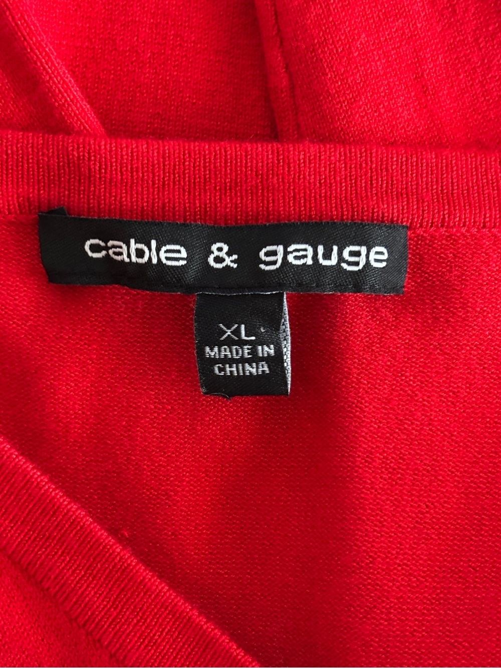 Cable & Gauge Red Lightweight Button Front Cardigan XL 3/4 Sleeve - Picture 4 of 6
